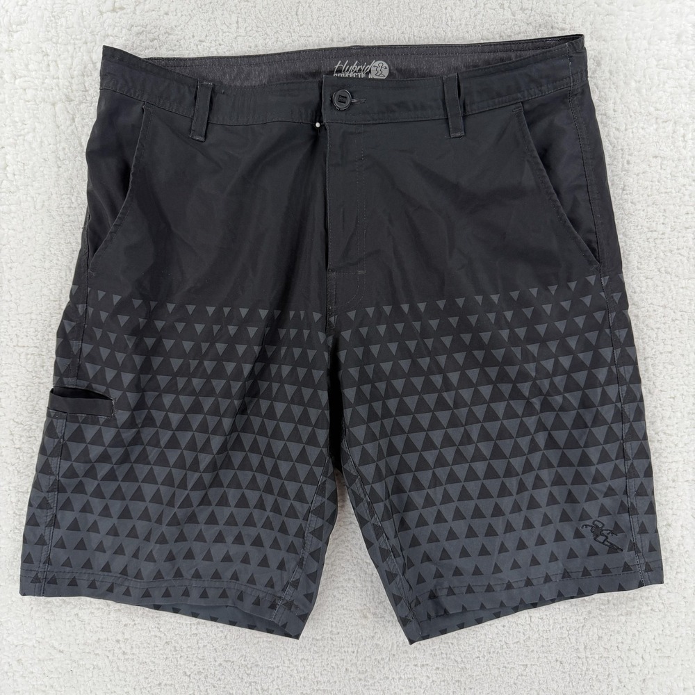 DaHui Shorts‎ Mens 36 Black Hybrid Chino Walkshort 11 Inseam Quick Dry Stretch
